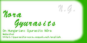 nora gyurasits business card